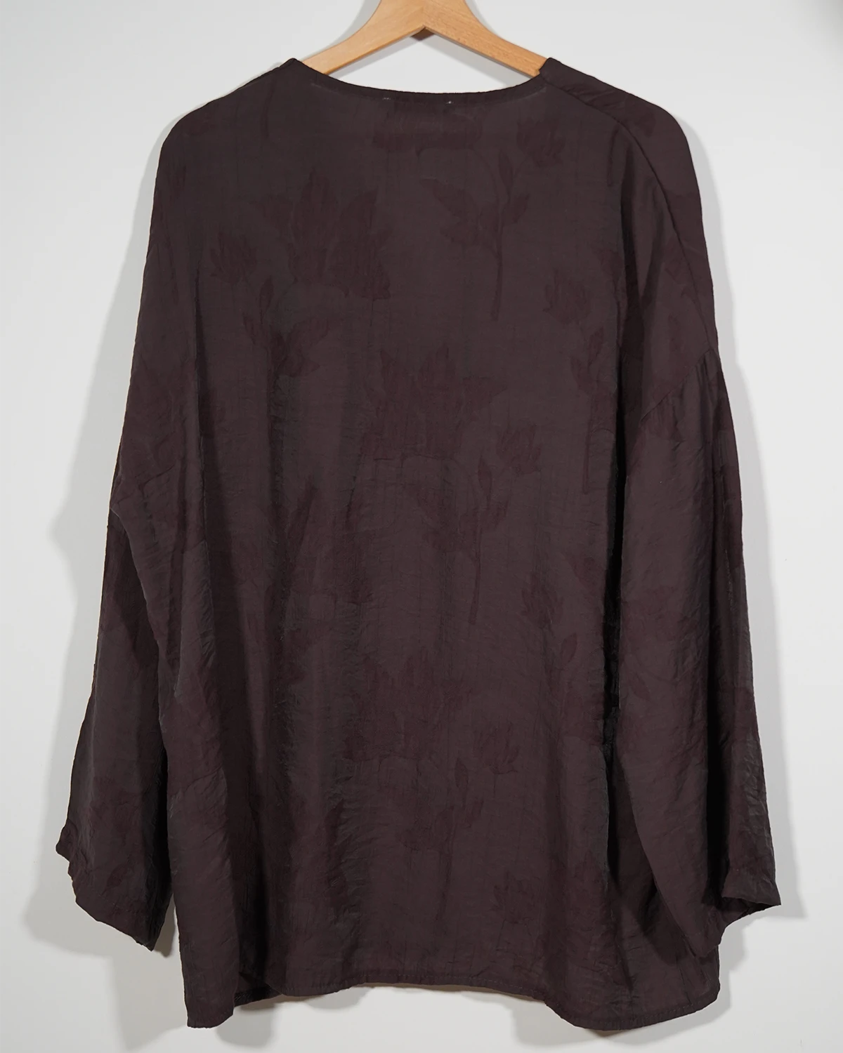 Blouse marron fermetures brandebourgs col V