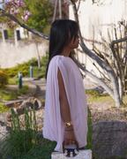 Blouse fluide rose à manches - Femme