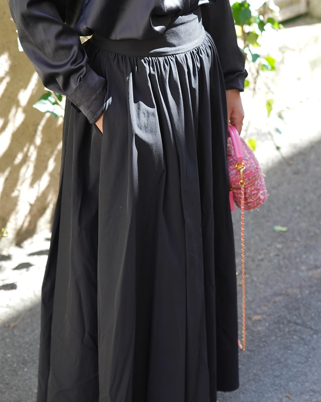 Jupe longue unie noire
