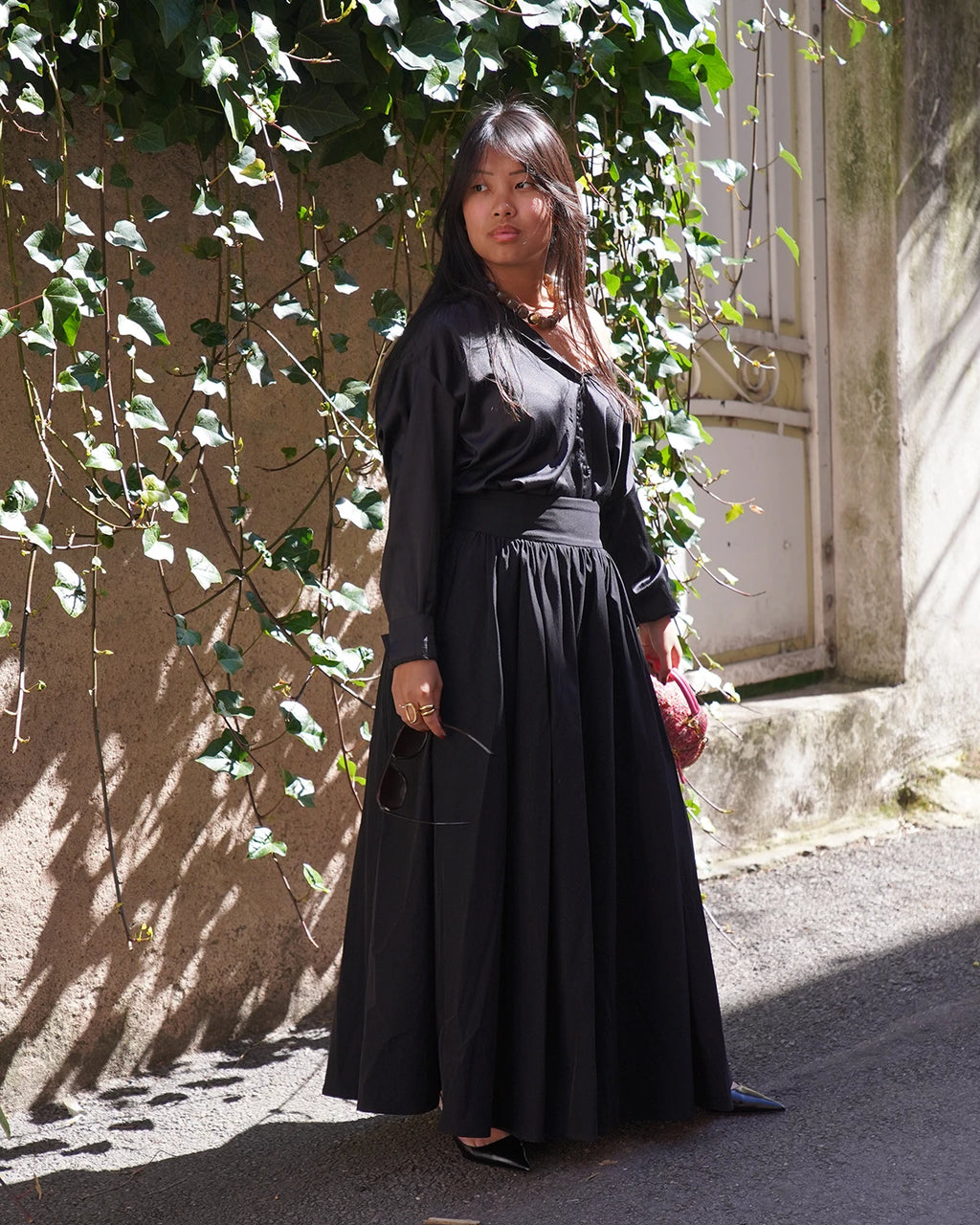 Jupe longue unie noire
