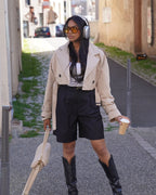 Trench court beige - Femme