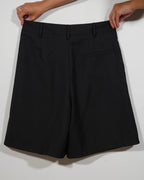 Short bermuda à pince élégant noir